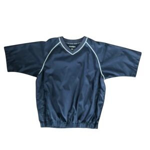 FOOTJOY Pullover Windbreaker Short Sleeve Rain Shirt Navy Blue Size‎ LARGE